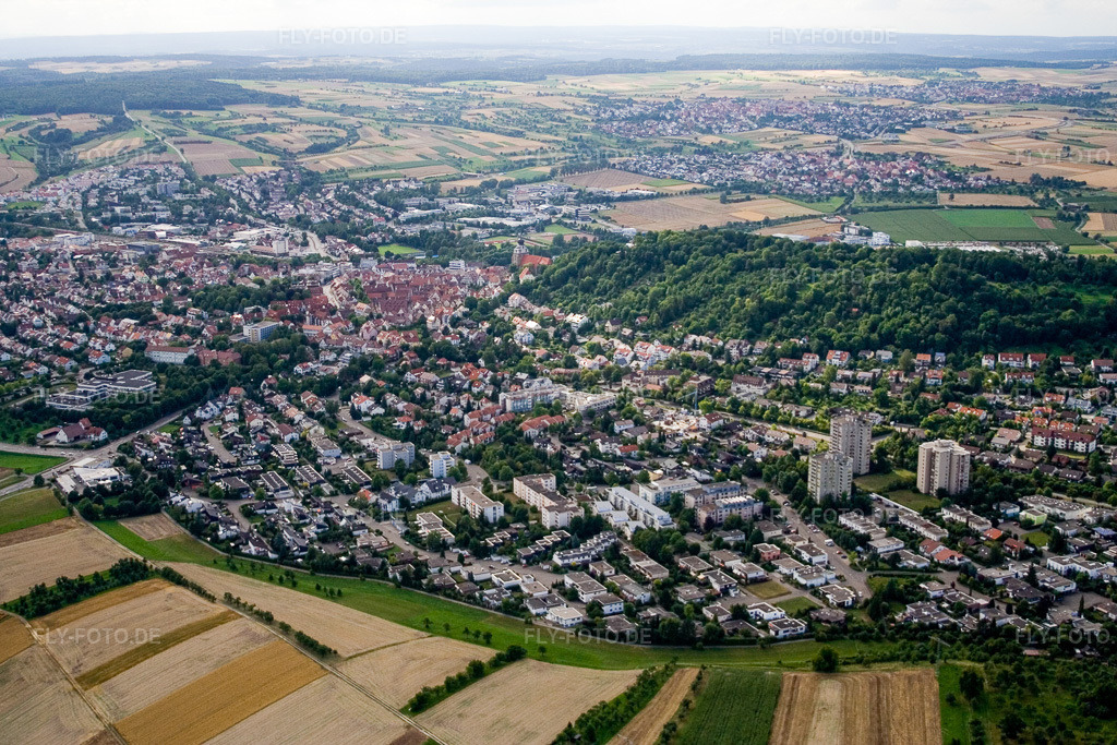 Luftbild: Hildrizhauser Straße in Herrenberg im Bundesland Baden-Württemberg in Deutschland. Foto: IMG_12212.jpg vom 02.08.2008 durch Werner Riehm/FLY-FOTO.de