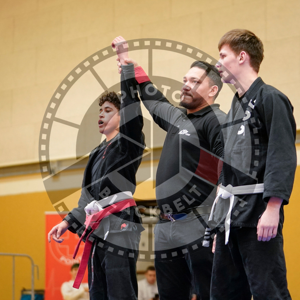 20240203PBB05727 | Fighters compete during the Brazilian Jiu-Jitsu Championship of the AJP Tour in Maintal by Frankfurt am Main, Germany, on February 2, 2024.