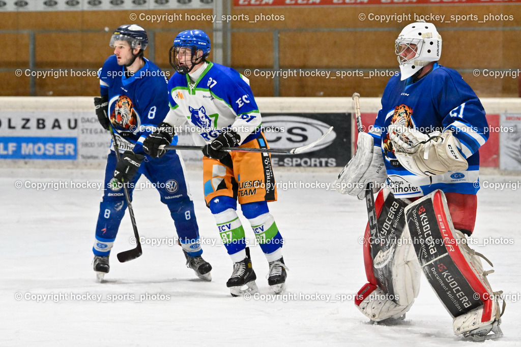 EC Tigers Paternion vs. EC Virgen 12.2.2023 | #21 Lesacher Jürgen, #87 Holzer Kevin, #8 Ortner Sandro