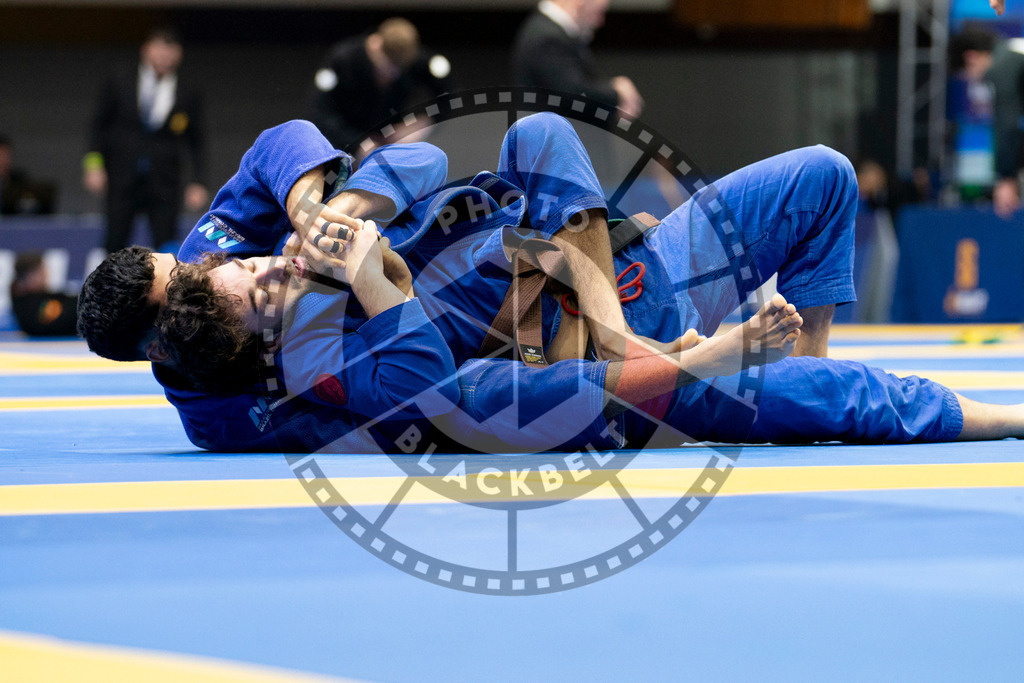 20240124PBB00434 | Fighters compete during the second day of the IBJJF European Championship in Paris, France, on January 24, 2024.