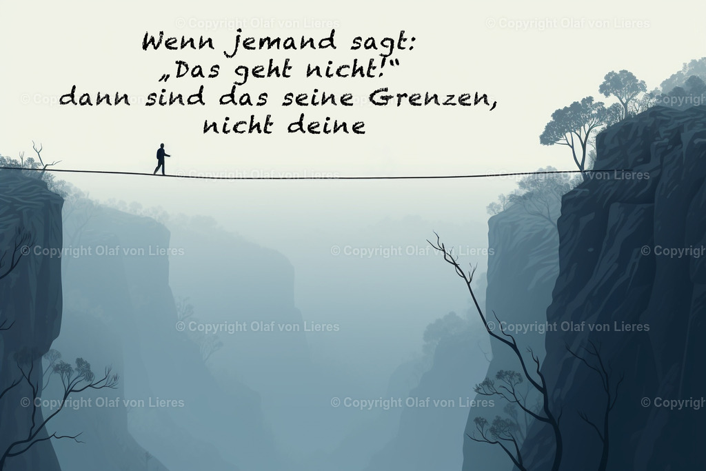 Wandbilder Grenzen überwinden | Wandbild Thema eigene Grenzen