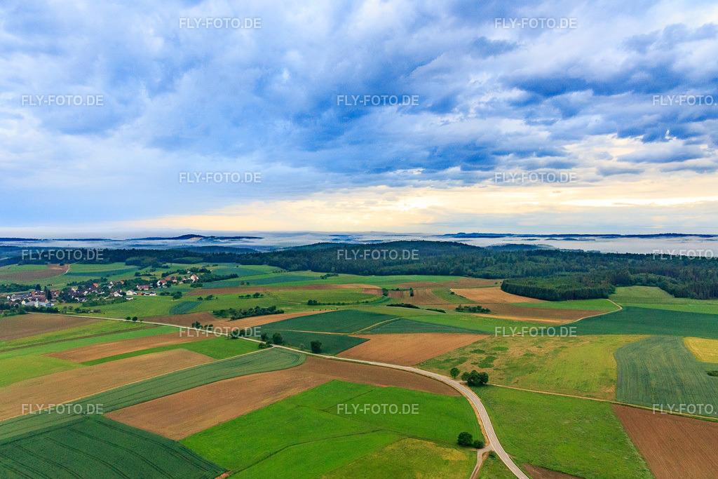 Oberdorfstr | Luftbild: Oberdorfstr im Ortsteil Oberschwandorf in Neuhausen im Bundesland Baden-Württemberg in Deutschland. Foto: IMG_115044.jpg vom 10.06.2019 durch Werner Riehm/FLY-FOTO.de - Realisiert mit Pictrs.com