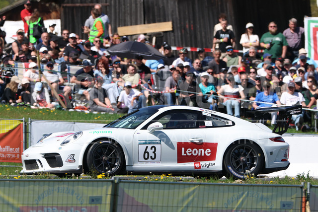 FIA European Hill Climb Championship – Rechberg 2026 | FIA European Hill Climb Championship at Rechberg, held from 24 to 26 April 2026 near Tulwitz, Styria, Austria. The image shows Matevž CUDEN (SLO) Porsche 991.2 GT3 Cup.