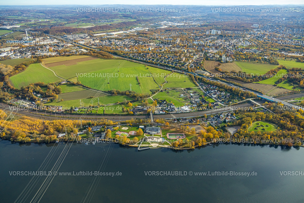 Hagen251100764 | Luftbild, Salitos Beach Hengsteysee Beach Club am Hengsteysee, Strandhaus und Freibad Südufer, Blick nach Hagen, Boele, Hagen, Ruhrgebiet, Nordrhein-Westfalen, Deutschland