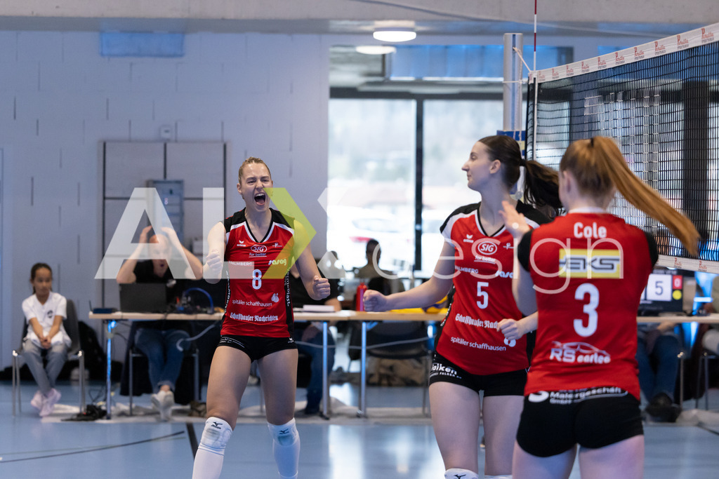 Volleyball I Frauen I Saison 2025-2026 I Volleyball NLA | Women I 1/4 Finals I  BIWI VFM - VC Kanti Schaffhausen I 01.03.2026 | 8 Lina-Marie Lieb (DE) (VC Kanti Schaffhausen) – Aussen - Realisiert mit Pictrs.com