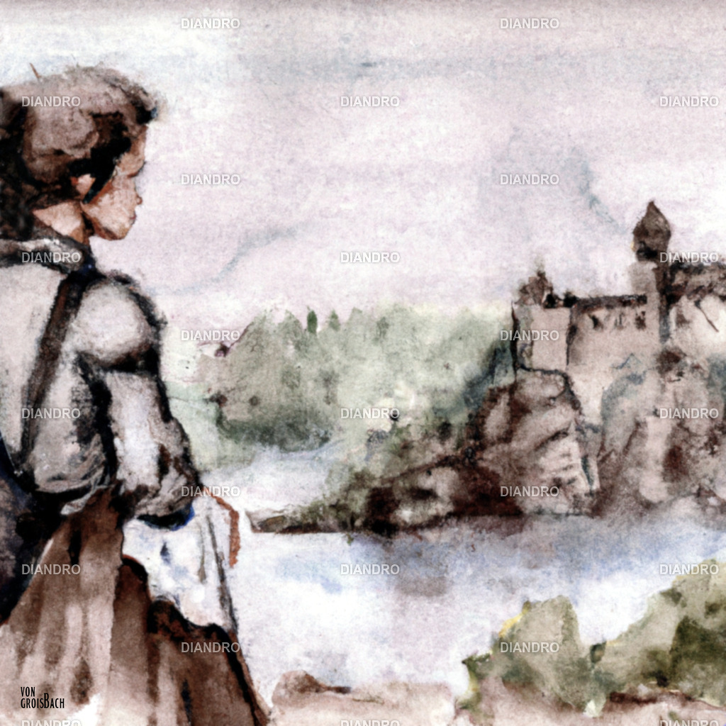 Die Betrachterin Aquarell | DIANDRO