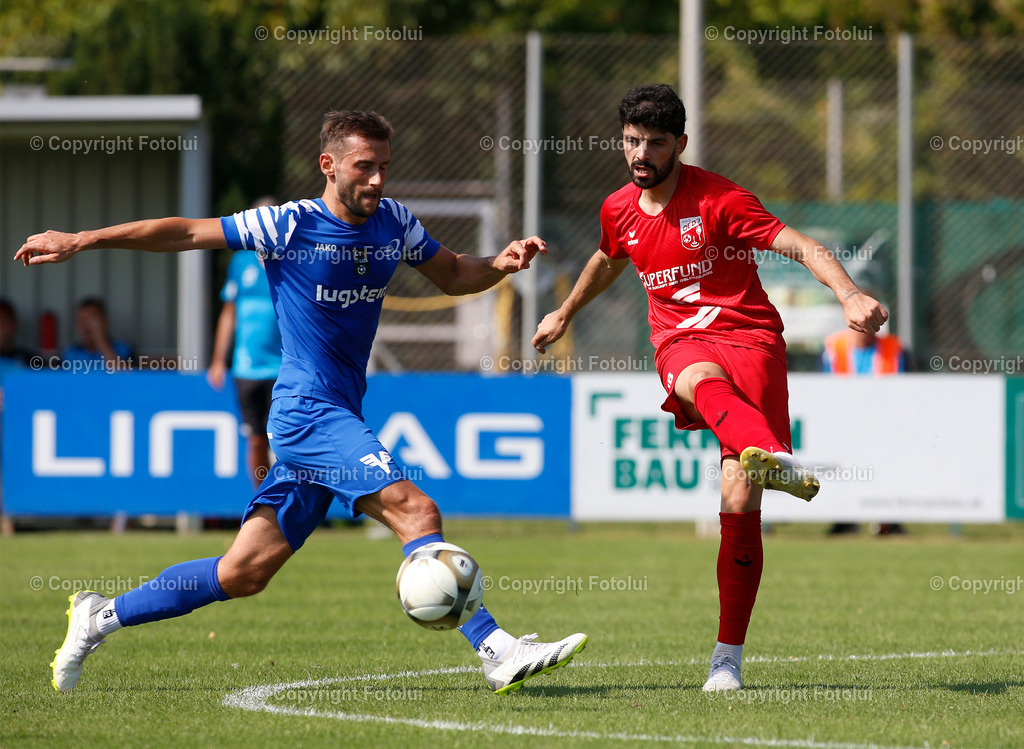 A_LUI_2608023_11 | SPORT,FUSSBALL,LT1 OOELIGA ASKOE OEDT-SPG FRIEDBURG/POENDORF 26.08.2023 IM BID: BUENJAMIN KARATAS (OEDT) UND MATTIA OLIVOTTO (FRIEDBURG) FOTO:FOTOLUI