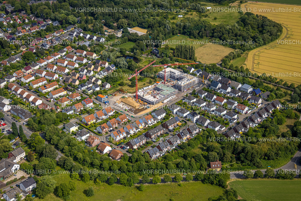 Dortmund230700819 | Luftbild, Baustelle mit Neubau Mehrfamilienhäuser am Helene-Meiser-Weg Ecke Hans-Grüning-Weg, Menglinghausen, Dortmund, Ruhrgebiet, Nordrhein-Westfalen, Deutschland