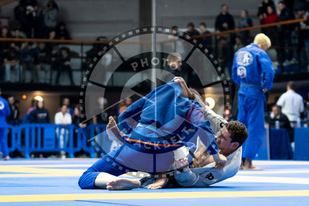 20240121PBB5356-2 | Fighters compete during the second day of the IBJJF European Championship in Paris, France, on January 21, 2024.