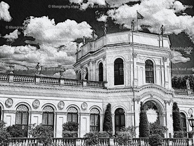 Kassel Karlsaue Orangerie 001 | Das Foto zeigt die Orangerie in der Kasseler Karlsaue. - Realisiert mit Pictrs.com