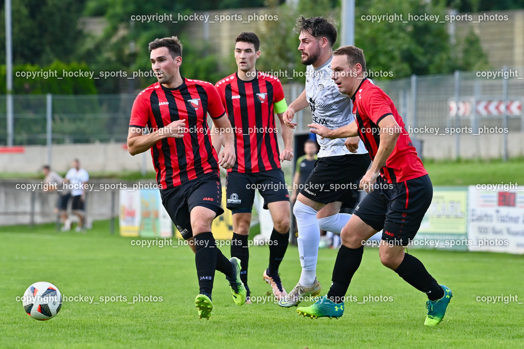 SC Magdalen vs. ATUS Nötsch 13.8.2023 | #21 Nicolas Francis Janschitz, #31 Jernej Schwarzmann, #14 Rene Hecher, #7 Matteo Dolinar