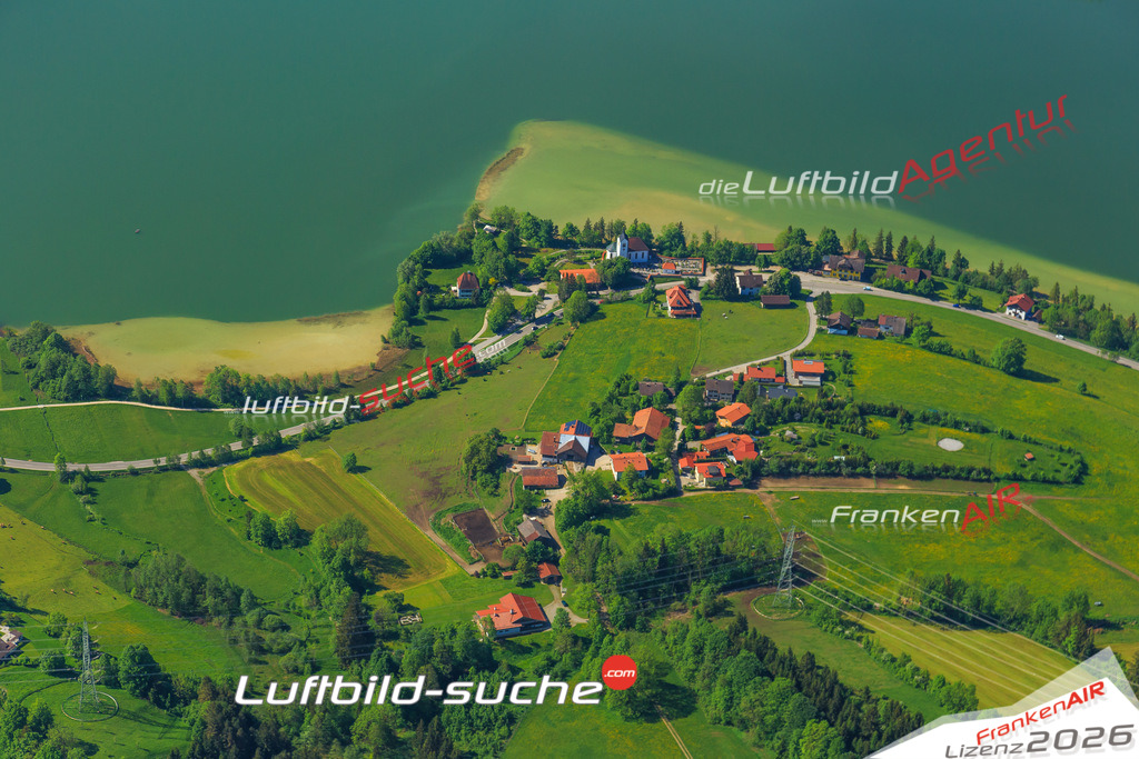 Luftbild von Oberried-weißensee Fuessen - Luftaufnahme wurde 2015 von https://frankenair.de mittels Flugzeug (keine Drohne) erstellt - die Geschenkidee