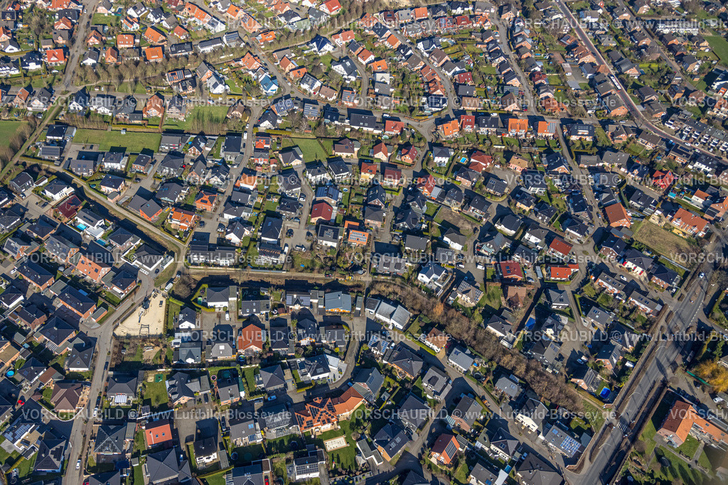 Olfen230206707 | Luftbild, Stadtansicht westlich der Dattelner Straße, Olfen-Stadt, Olfen, Münsterland, Nordrhein-Westfalen, Deutschland