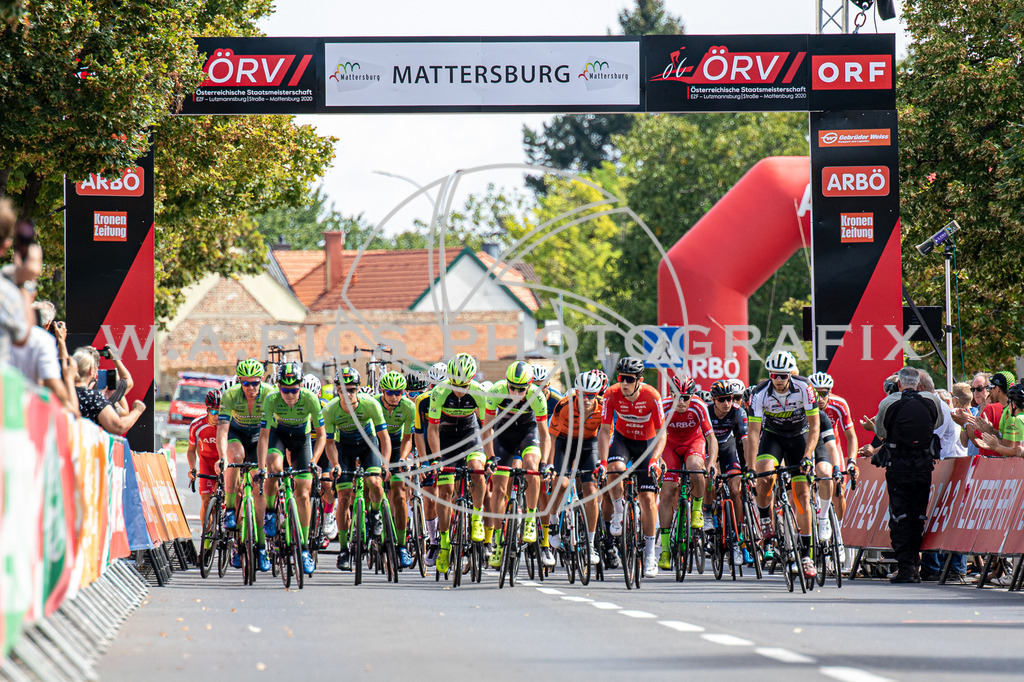 Roadcycling Nationals 2020 | Mattersburg, AUSTRIA,23.AUG.20 - Roadcycling Nationals 2020 - Image shows the Start to the 2020 Roadcycling Nationals.
Photo: SMP/Andreas Willdoner