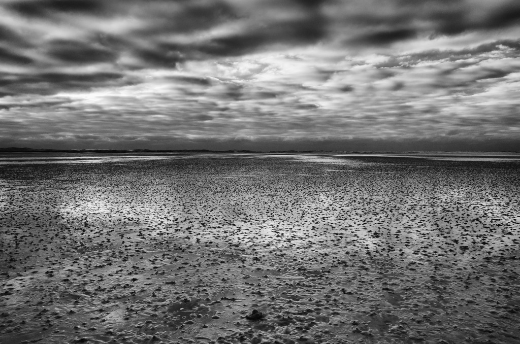 2018-563-Verbessert-SR | Zwischen dem Ellenbogen und dem Lister Hafen erstreckt sich der Königshafen, eine Wattfläche, die zur Schutzzone 1 des Nationalparks Schleswig-Holsteinisches Wattenmeer gehört. Das Foto zeigt den Blick auf den Königshafen vom Südstrand des Ellenbogen bei Ebbe. - Realisiert mit Pictrs.com