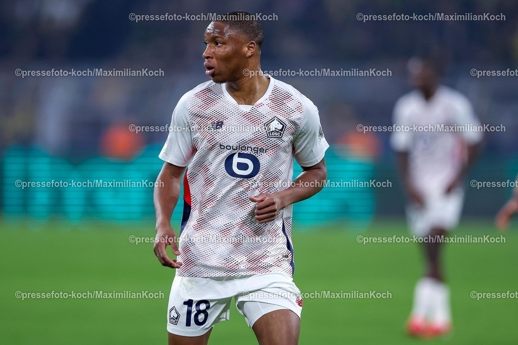 UCL04032502170 | 04.03.2025, Fußball, UEFA Champions League, Borussia Dortmund - OSC Lille, Signal Iduna Park, Runde der 16, Saison 2024 2025: Bafode Diakite (LOSC Lille #18)