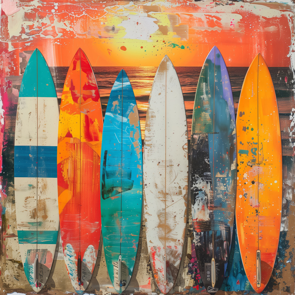 2406048 - Surfbretter | Surfbretter im Stil einer modernen Fotocollage.