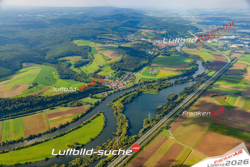 Eschenbach Eltmann Bild- Das Luftbild wurde 2025 vom UL-Flugzeug heraus erstellt ( keine Drohnen Bilder! ) - Hochauflösende Luftaufnahme -Nicht vergleichbar mit Google Maps oder Satelittenbilder- Die Geschenkidee !Mit Lizenz und Bildrechte bestellbar