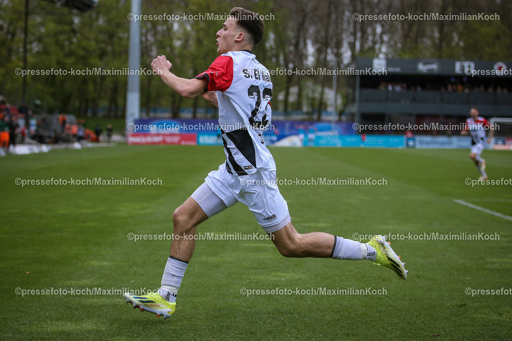 Koe3Liga31032401042 | 31.03.2024, Köln, Fußball, bwin 3. Liga Herren, Sportpark Höhenberg, 31. Spieltag, Saison 2023 2024, FC Viktoria Köln – VfB Lübeck: Torjubel nach dem 1:0 durch Said El Mala (Viktoria Köln). 
DFB regulations prohibit any use of photographs as image sequences and or quasi-video.