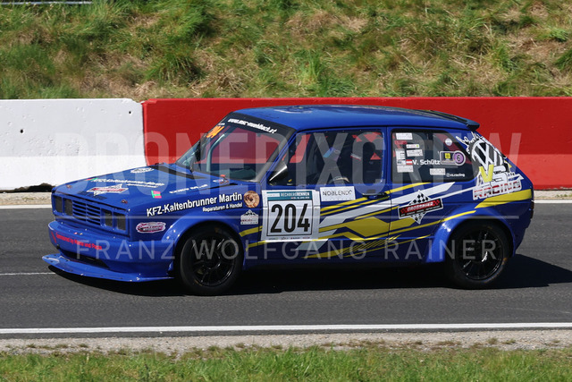 FIA European Hill Climb Championship – Rechberg 2026 | FIA European Hill Climb Championship at Rechberg, held from 24 to 26 April 2026 near Tulwitz, Styria, Austria. The image shows Victoria SCHÜTZ (AUT) VW Golf 1 GTI 16V.