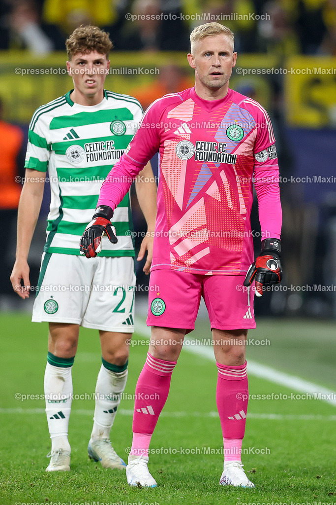 BVB01102402209 | 01.10.2024, Fußball, UEFA Champions League, Borussia Dortmund - Celtic Glasgow, 2. Spieltag, Signal Iduna Park, Saison 2024 2025: Torwart Kasper Schmeichel (Celtic #1)
