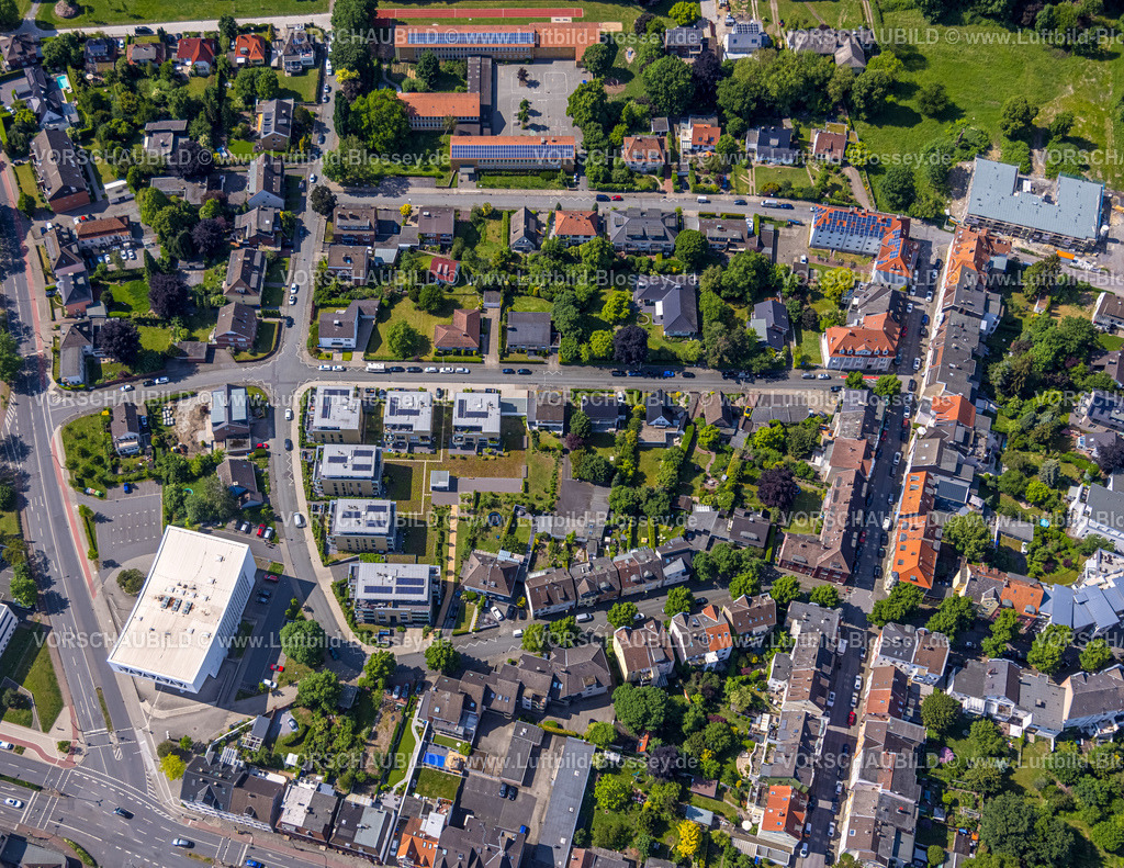 Hamm220504744 | Luftbild, Wohnsiedlung Rietzgartenstraße, städt. Musikschule, Mitte, Hamm, Ruhrgebiet, Nordrhein-Westfalen, Deutschland