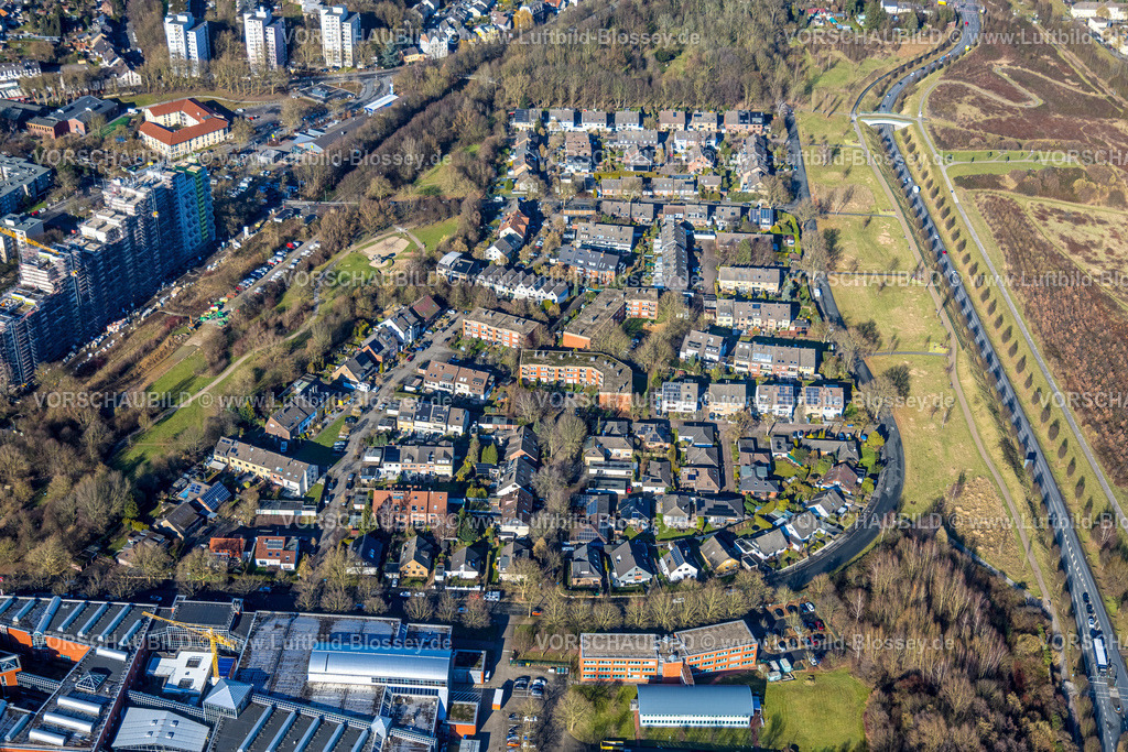 Dortmund260200248 | Luftbild, Wohnsiedlung Friedrich-Henkel-Weg neben dem Hannibal II Wohnhaus, Baumallee an der Dorstfelder Allee, Eichlinghofen, Dortmund, Ruhrgebiet, Nordrhein-Westfalen, Deutschland