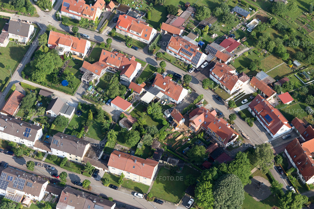 Luftbild: Tannenbergstr im Ortsteil Riedlingen in Donauwörth im Bundesland Bayern in Deutschland. Foto: IMG_101688.jpg vom 08.07.2017 durch Werner Riehm/FLY-FOTO.de