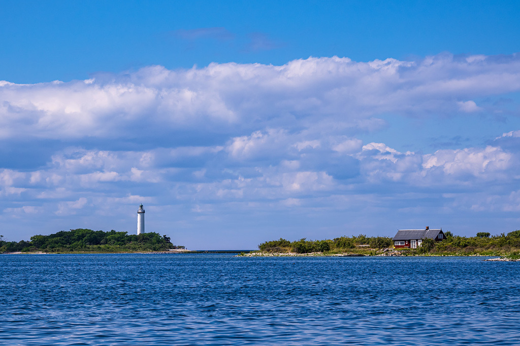 Der Leuchtturm Långe Erik an der Ostseeküste auf der Insel Öland in Schweden | Der Leuchtturm Långe Erik an der Ostseeküste auf der Insel Öland in Schweden.