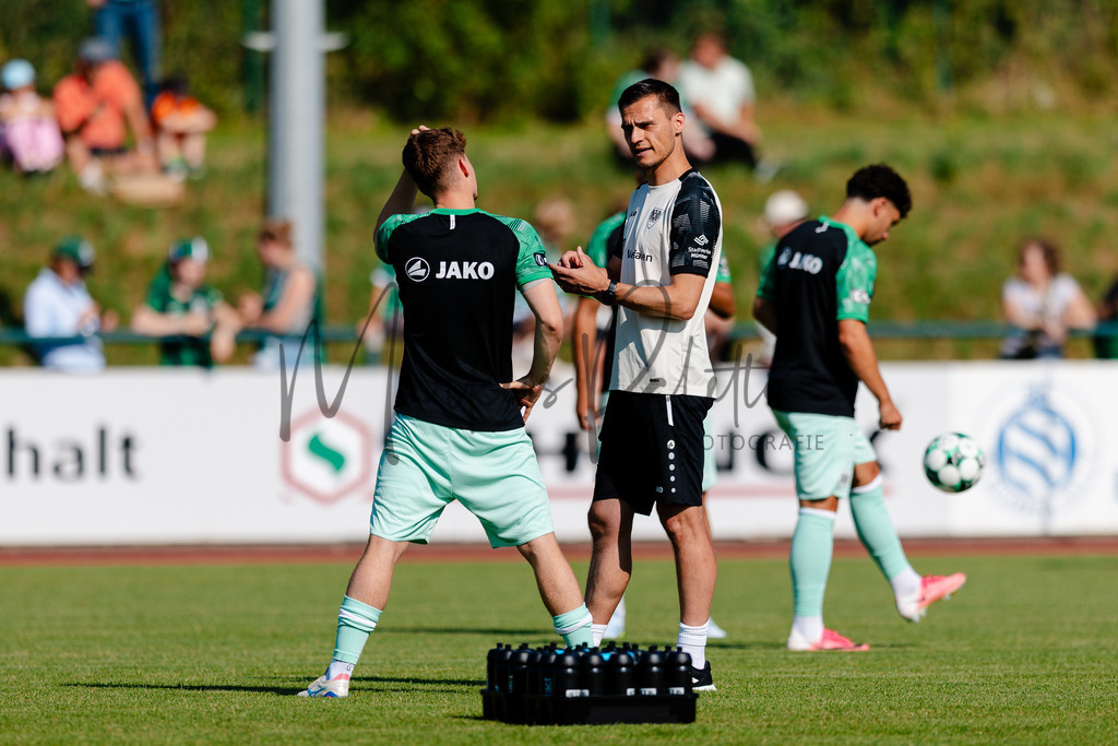Testspiel, Saison 2026/27: SC Preußen Münster - Kickers Emden | Billerbeck, 10.07.2026: Testspiel, SC Preußen Münster gegen Kickers Emden auf der Anlage des DJK Billerbeck in Billerbeck. Foto: sportfotografie.ms | Markus Paletta - Realisiert mit Pictrs.com