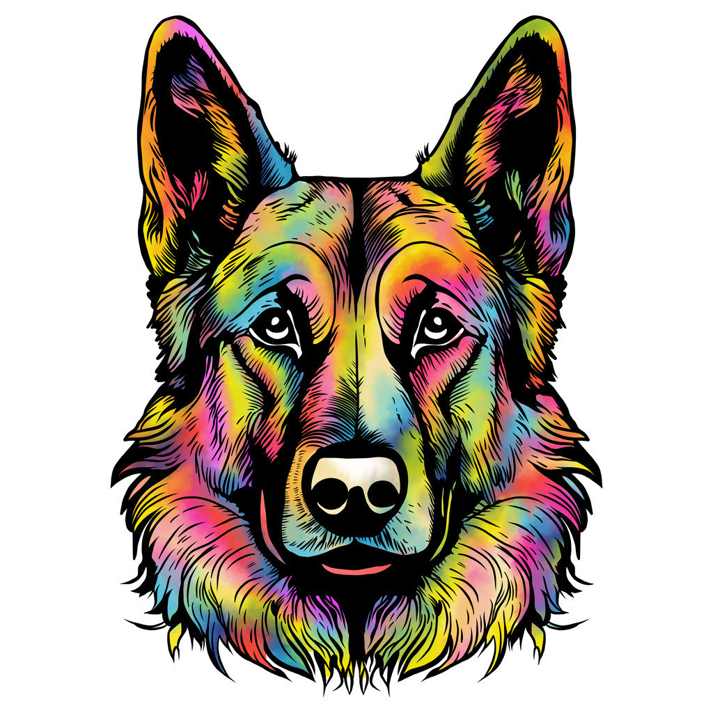 Schaeferhund | Illustrationen, digitalpainting, animals, dogs, hunde, art, Kunst, Illustrationsart, Bielefeld, Germany - Realisiert mit Pictrs.com