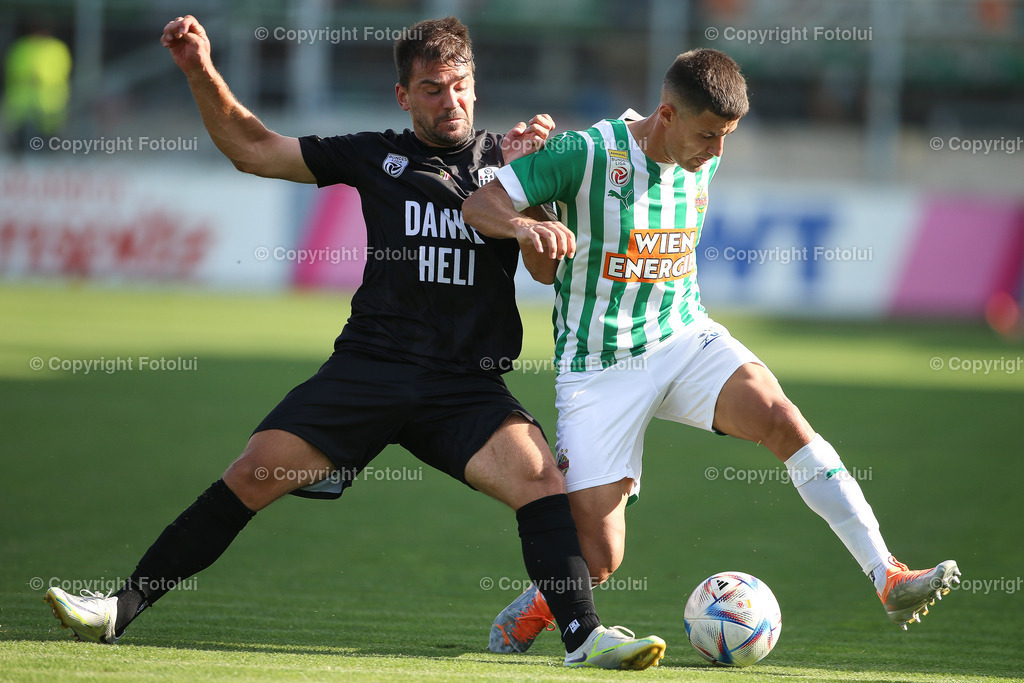 A_LUI_20220814_0014 | SPORT FUSSBALL ADMIRAL BUNDESLIGA  LASK VS RAPID

IM BILD: Filip Stojkovic (LASK), Jonas Auer (Rapid),


FOTO:FOTOLUI/UW