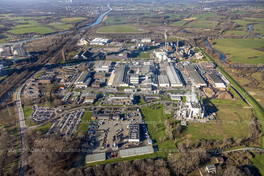 Luenen230204218 | Luftbild, Gewerbegebiet In den Telgen, Remondis Werksgelände, am Datteln-Hamm-Kanal, Lippholthausen, Lünen, Ruhrgebiet, Nordrhein-Westfalen, Deutschland
