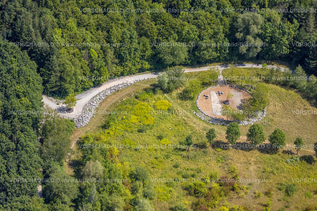Velbert220803346 | Luftbild, Steinkreis im Wald, im Landschaftspark Eigenerbach-Schlammteich, Velbert, Ruhrgebiet, Nordrhein-Westfalen, Deutschland