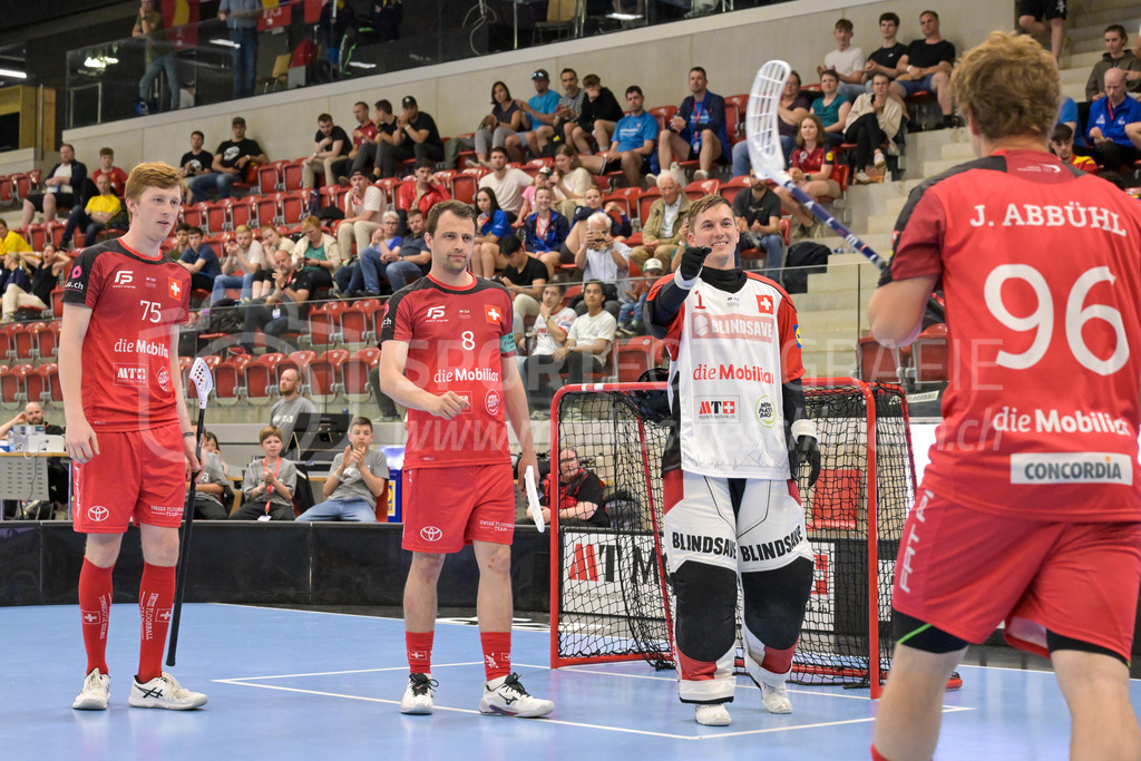 Men's 3v3 WFC 2025 - Championship Final - Switzerland v Ukraine | Startin four with Aaron Abbühl, (#75, Switzerland), Robin Thaddey, (#8, Raphael Rudin, (#1, Switzerland) and Jason Abbühl, (#96, during Men's 3v3 WFC 2025 - Championship Final, Switzerland: 03.05.2025, Winterthur, AXA ArenaEvent page: <a href="https://www.u19wfc2025.ch/">www.u19wfc2025.ch</a>Credit: Markus Aeschimann, <a href="https://markus-aeschimann.ch">markus-aeschimann.ch</a>Instagram: <a href="https://instagram.com/sportfotografie.aeschimann">@sportfotografie.aeschimann</a> - Realisiert mit Pictrs.com