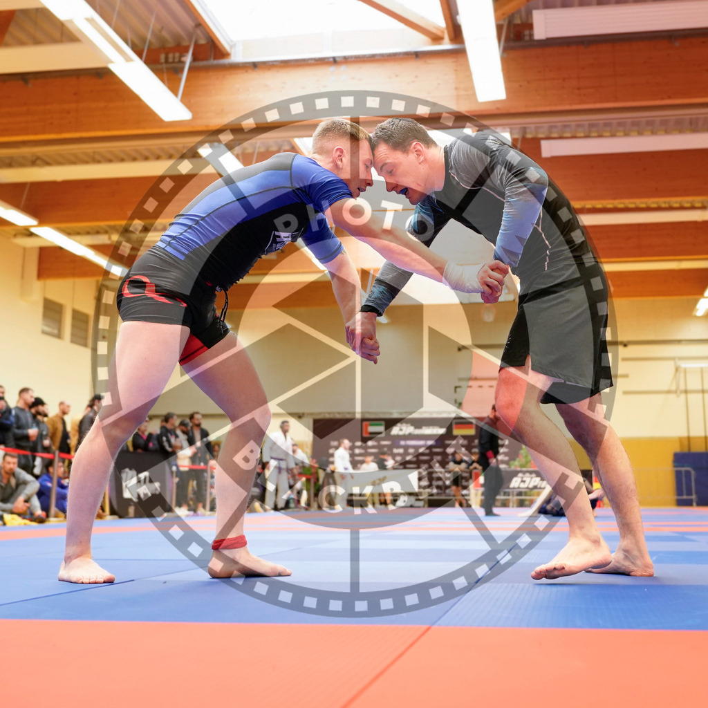 20240203PBB08602 | Fighters compete during the Brazilian Jiu-Jitsu Championship of the AJP Tour in Maintal by Frankfurt am Main, Germany, on February 2, 2024.