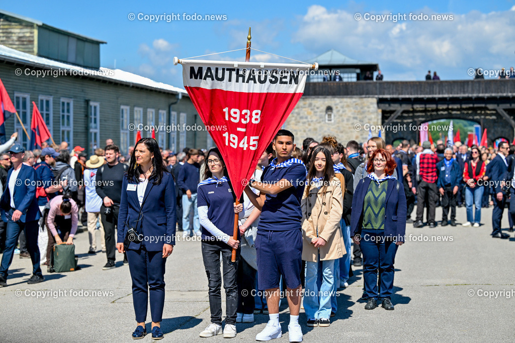 Internationale Gedenk- und Befreiungsfeier Gedenkstaette Mauthausen 2025_ 11.05.2025-138 | 11.05.2025, Mauthausen, AUT, Internationale Gedenk- und Befreiungsfeier Gedenkstaette Mauthausen 2025, 80 Jahre Befreiung KZ Mauthausen im Bild Einzug der Delegationen