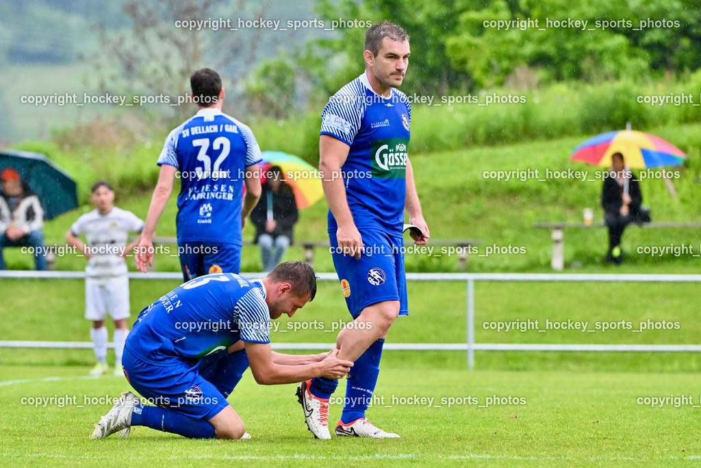 ASKÖ Köttmannsdorf vs. SV Dellach Gail | #13 Gabriel Umfahrer Dellach Gail, #77 Armin Lulic Dellach Gail, ASKÖ Köttmannsdorf vs. SV Dellach Gail, ASKÖ Köttmannsdorf vs. SV Dellach Gail am 15.05.2024 in Köttmannsdorf (Sportplatz Köttmannsdorf), Austria, (Photo by Bernd Stefan)