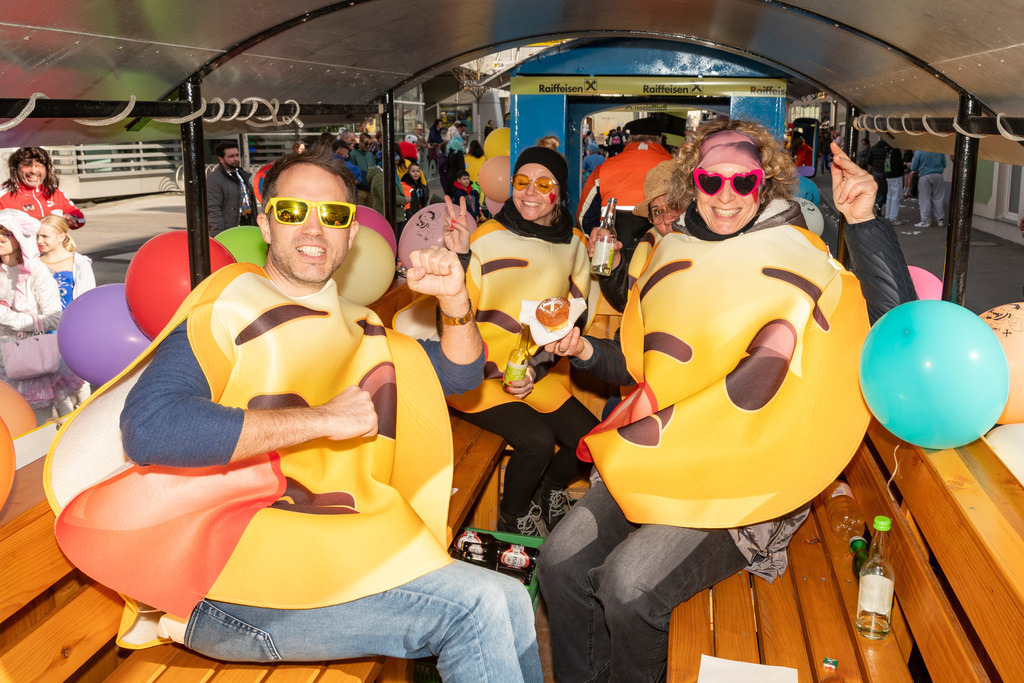 Umzug2025-121_9065 | Fotostrecke: FASCHINGSUMZUG 2025 in Loosdorf. 22 Masken(gruppen)-Teilnehmer: Loosdorfer Vereine, Wirtschaftstreibende, Gemeindeabordnungen sowie Kreditinstitute. rund 700 Besucher entlang der Hauptstrasse. Veranstaltungs-Sicherung durch Mannschaft der FF-Loosdorf mit schwerem Gerät. Maskenprämierung am EKZ-Platz durch Bgm. Thomas Vasku in den Kategorien: Bester Festwagen (Fa. gkonzept-Groissenberger; Beste Personengruppe-ASK-Loosdorf; Beste Einzelperson; Weiteste Anreise-FF Schollach;