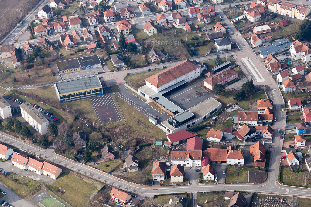 Vue aérienne: Vue de la ville à Lauterbourg dans le département Bas Rhin, France. Photo: IMG_096950.jpg prise le 19/02/2017 par Werner Riehm/FLY-FOTO.euRésolution de l'original: 5472 x 3648 px