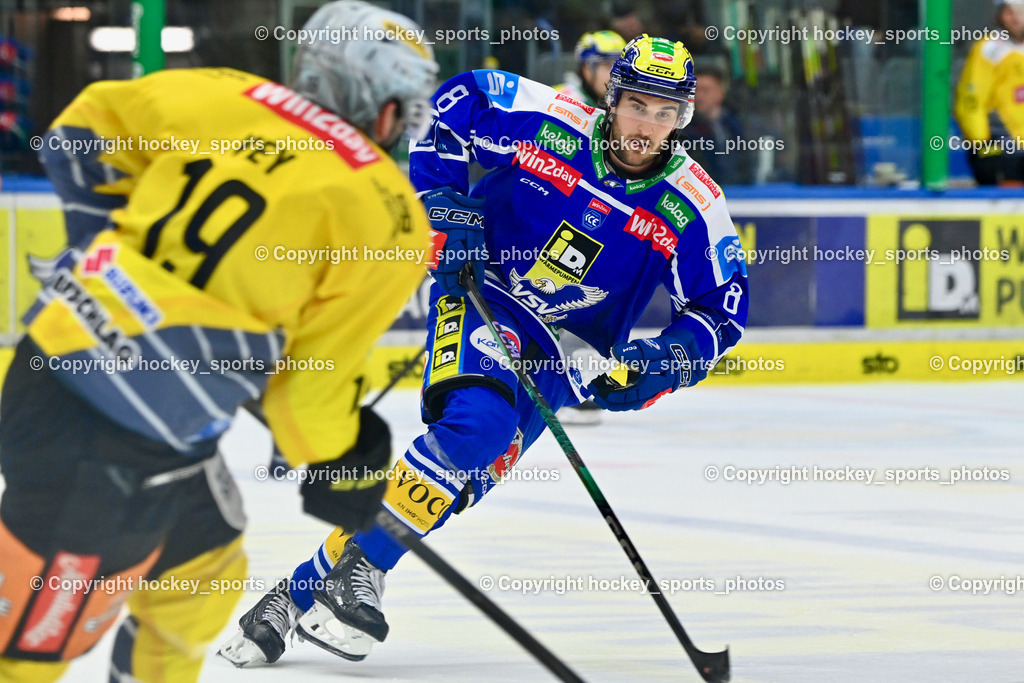 EC IDM WÄRMEPUMPEN VSV vs. Vienna Capitals | #8 Maximilian Rebernig EC VSV, EC IDM WÄRMEPUMPEN VSV vs. Vienna Capitals, EC IDM WÄRMEPUMPEN VSV vs. Vienna Capitals am 16.11.2025 in Villach (Stadthalle Villach), Austria, (Photo by Bernd Stefan)