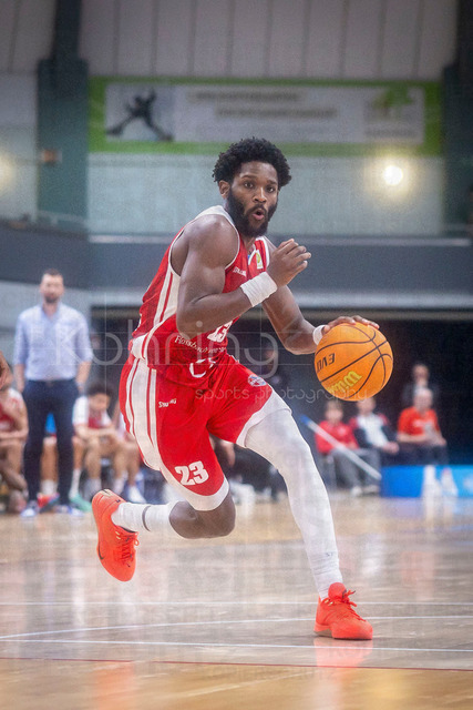 Barmer 2. Basketball Bundesliga ProA: Bayer Giants Leverkusen vs. RheinStars Koeln, 04.04.26 | Leverkusen, 04.04.26 - Michael Jordan Miller (RheinStars Köln, 23) während des Spiels der Barmer 2. Basketball Bundesliga ProA: Bayer Giants Leverkusen vs. RheinStars Koeln in der Ostermann Arena in Leverkusen.