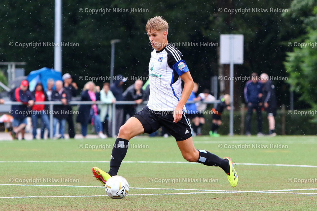 NH_SVEichede_HamburgerSVU21_Testspiel_30062024 | #6 Benjamin William Lamce (Hamburger SV U21)Fußball I Herren I Testspiel I Saison 2024-2025 I SV Eichede - Hamburger SV U21 I 30.06.2024 I Waldstadion Lütjensee