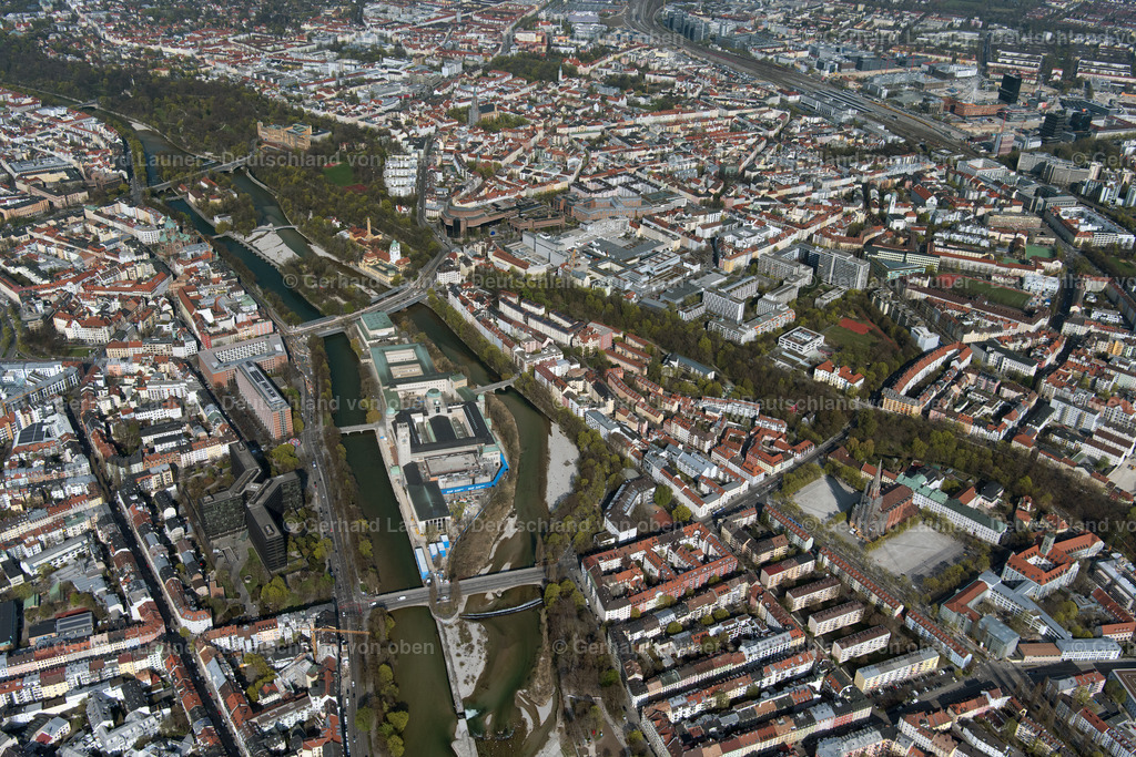 4022803 | Isarverlauf und Deutsches Museum, München im Bundesland Bayern