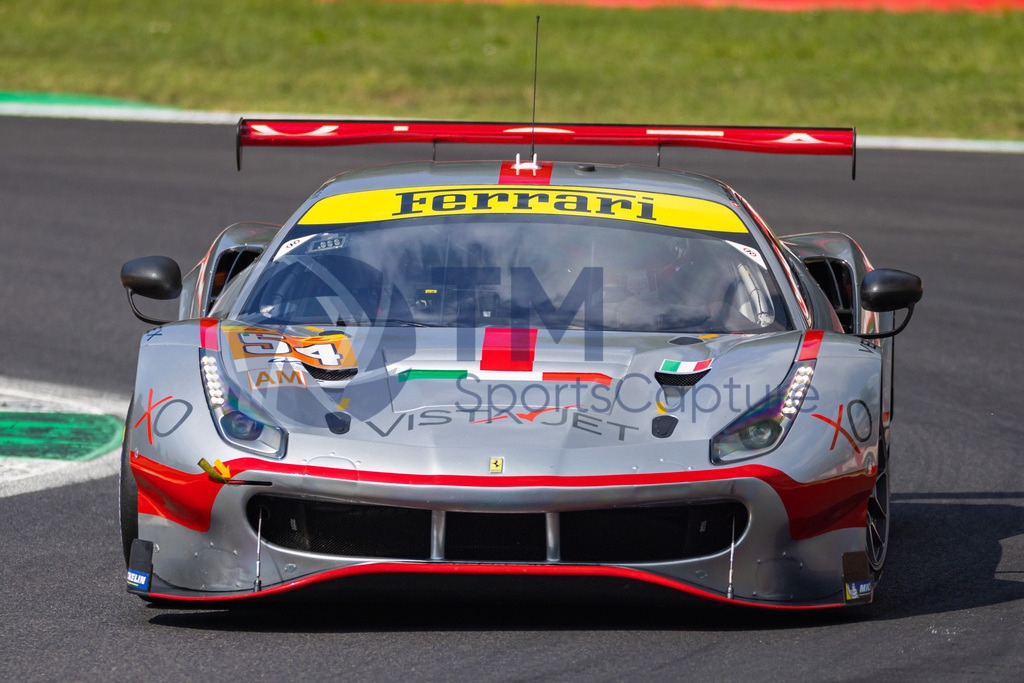 Trainproduction-20230708-0023 | MONZA,ITALY,08.Jul.23 - MOTORSPORTS - WEC, FIA World Endurance Championships, 6h of Monza, Autodromo Monza. Image shows Thomas Flohr (SUI), Francesco Castallacci (ITA) and Davide Rigon (ITA/ AF Corse). Photo: Trainproduction / Matthias Trinkl