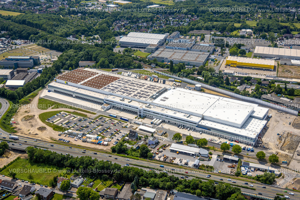 Herne250601970 | Luftbild, Baustelle Gewerbepark HER-BO an der Autobahn A43 Ausfahrt Bochum-Riemke, Lidl Vertriebs GmbH Zentrallager, Südstraße, Herne-Süd, Herne, Ruhrgebiet, Nordrhein-Westfalen, Deutschland