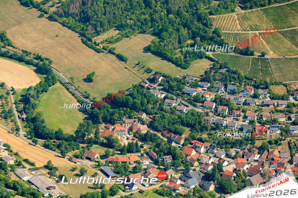Das Luftbild zeigt : Schäftersheim Weikersheim - Die Luftaufnahme wurde 2023 vom UL-Flugzeug aus erstellt ( keine Drohne ) - Hochauflösende Luftaufnahme - Für grossformatige Ausdrucke geeignet. Die Geschenkidee !Mit Lizenz und Bildrechte bestellbar