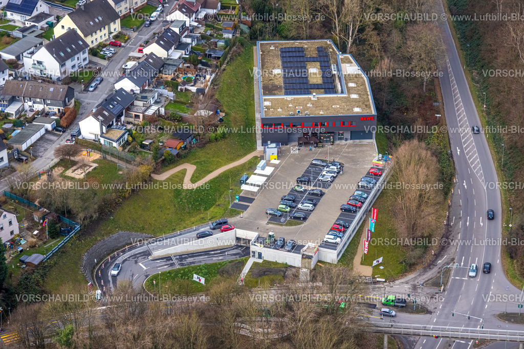 Hattingen251200215 | Luftbild, Rewe Supermarkt Denkmalstraße Neubau, Baak, Hattingen, Ruhrgebiet, Nordrhein-Westfalen, Deutschland