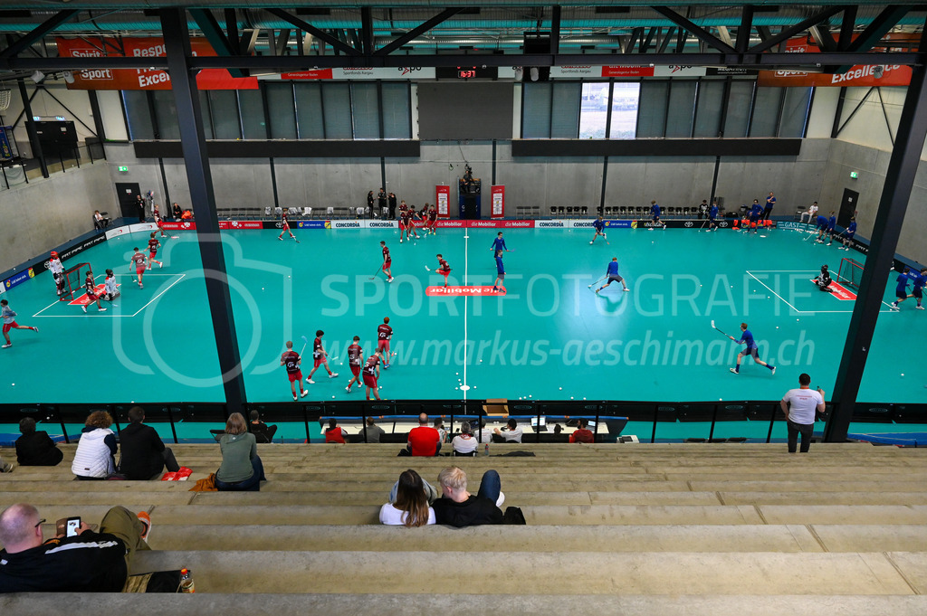 Switzerland B U19 vs Finland U19 - 2. February 2024 | Switzerland B U19 vs Finland U19
U19 Men International Matches in Switzerland
GoEasy Arena, Siggenthal Station
The teams are preparing for the game.
Credit: Markus Aeschimann | <a href="https://www.markus-aeschimann.ch">Sportfotografie Markus Aeschimann</a> | <a href="https://www.instagram.com/sportfotografie.aeschimann">@sportfotografie.aeschimann</a> - Realisiert mit Pictrs.com