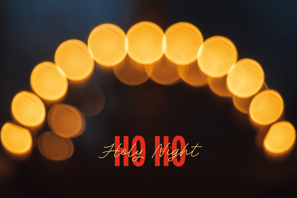 Ho Ho Holy Night | christliche Weihnachtskarte